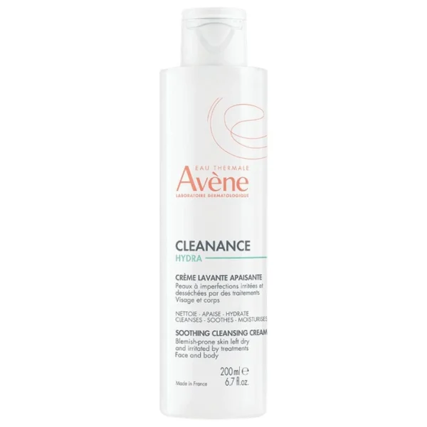 Avene Cleanance Hydra Cleansing Cream for Dry and Irritated Skin of the Face and Body, 200 ml